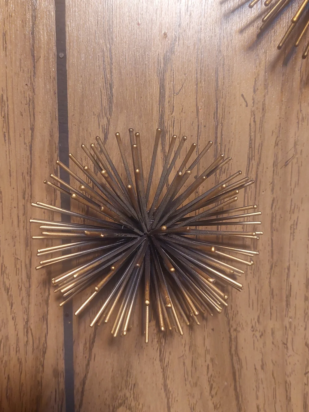 Metal Sunburst Wall Sculptures - Set of 3 Sea Urchin Atomic Retro MCM